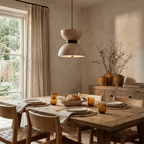 Hourglass Travertine Pendant Lamp