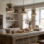 Hourglass Travertine Pendant Lamp