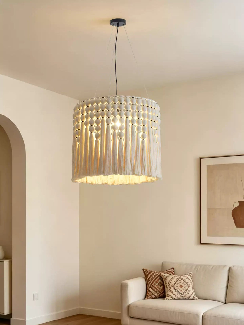 Cotton Tassel Pendant Lamp
