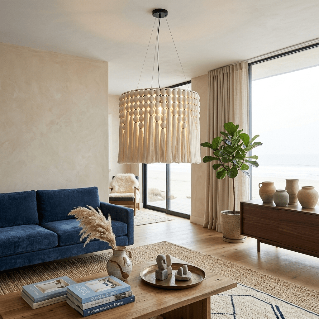 Cotton Tassel Pendant Lamp
