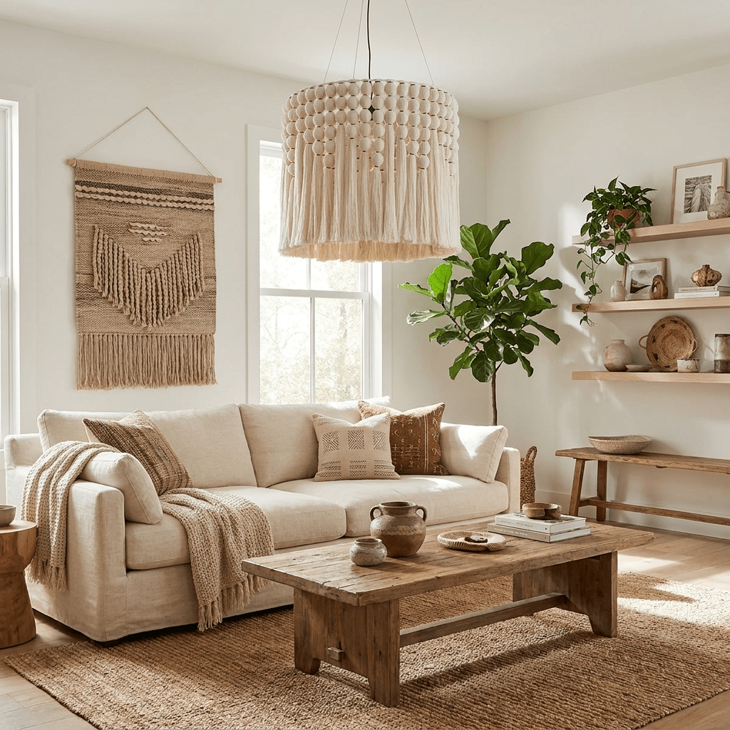 Cotton Tassel Pendant Lamp
