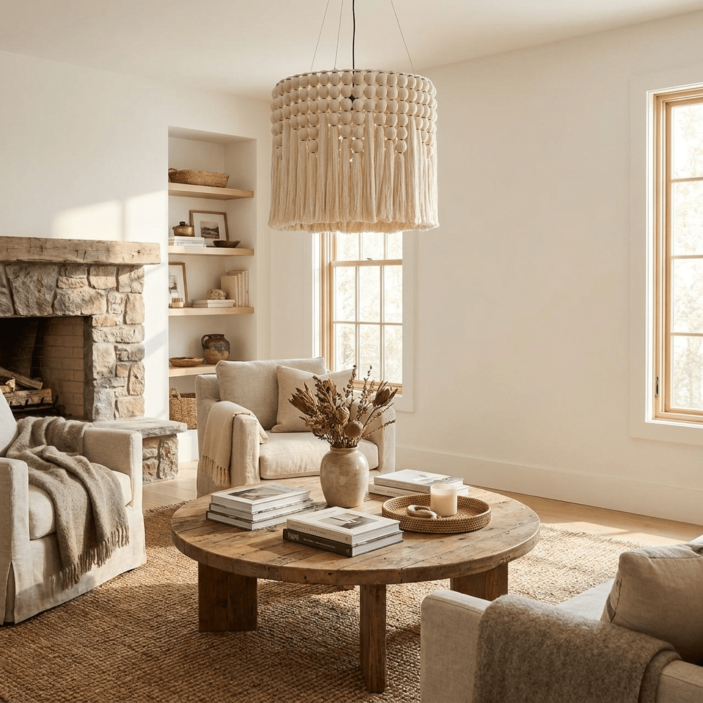 Cotton Tassel Pendant Lamp