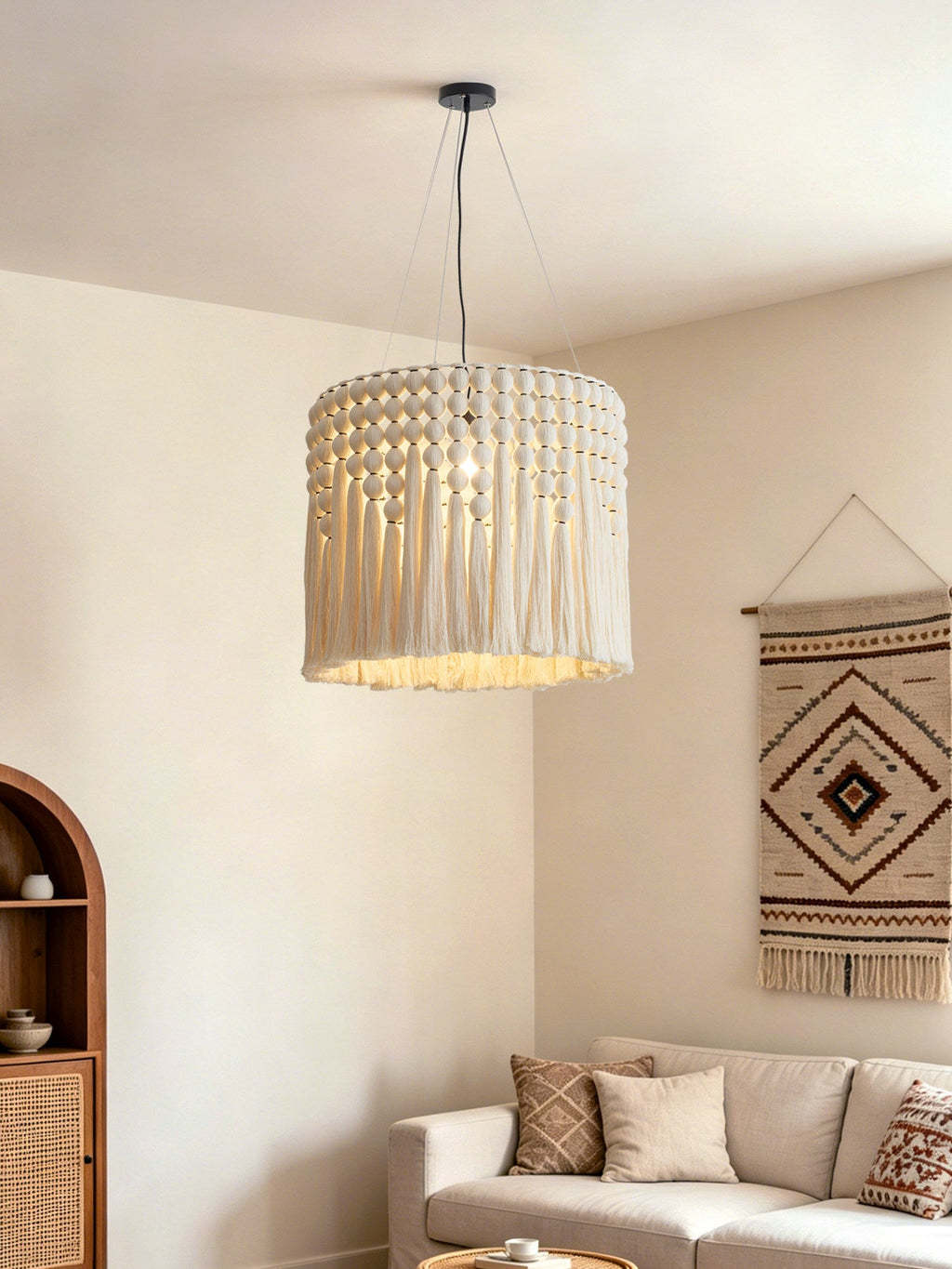 Cotton Tassel Pendant Lamp
