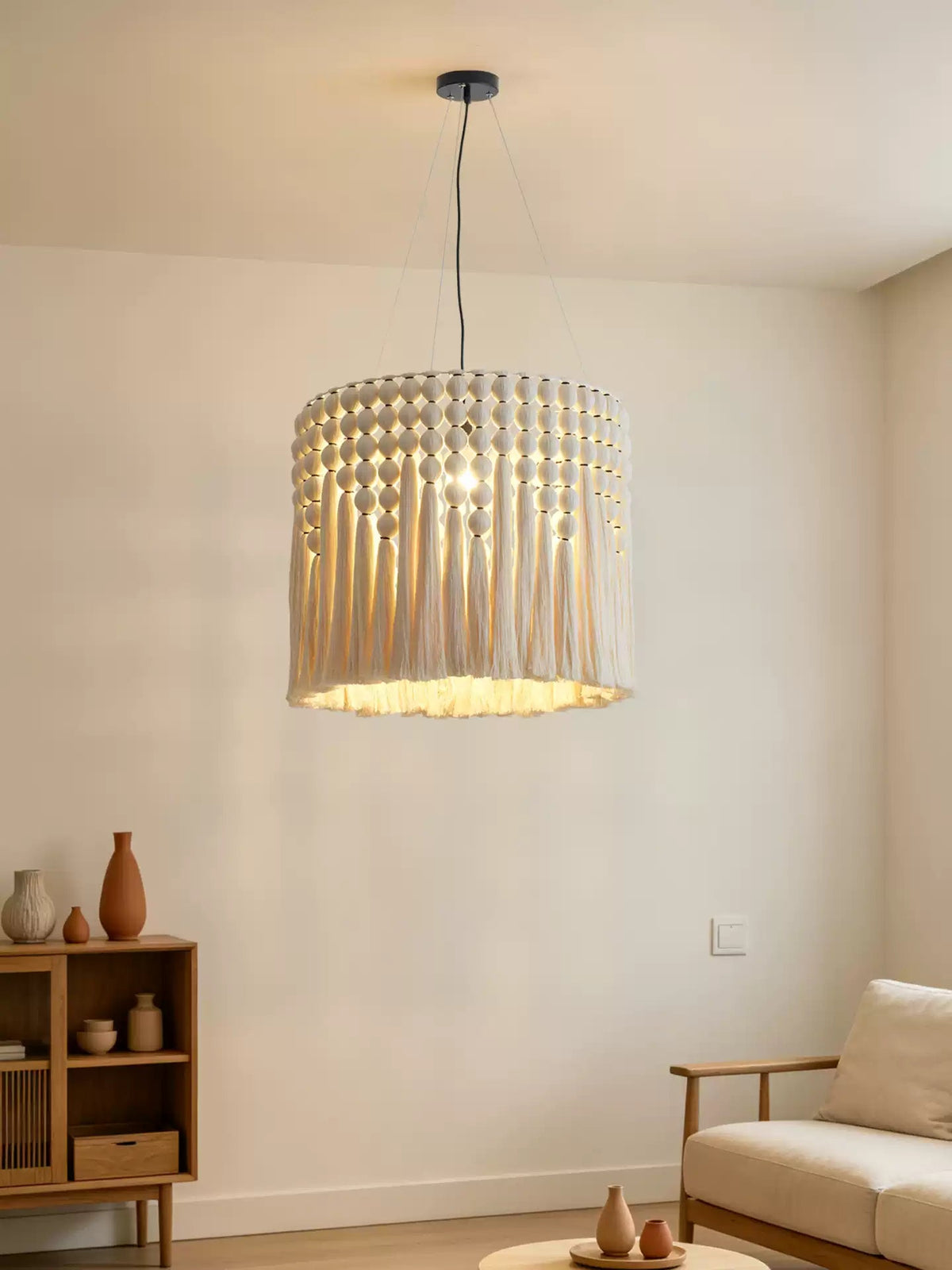Cotton Tassel Pendant Lamp