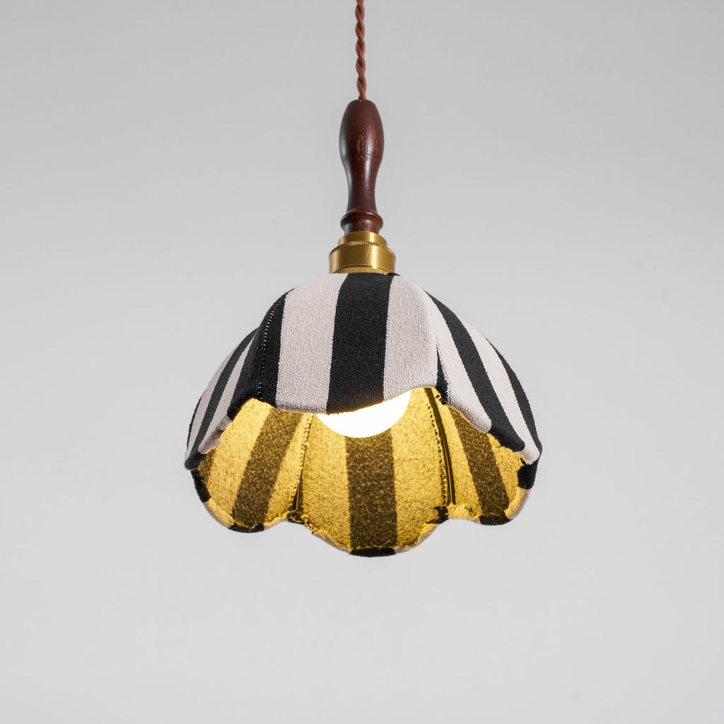 Striped Bell Pendant Light