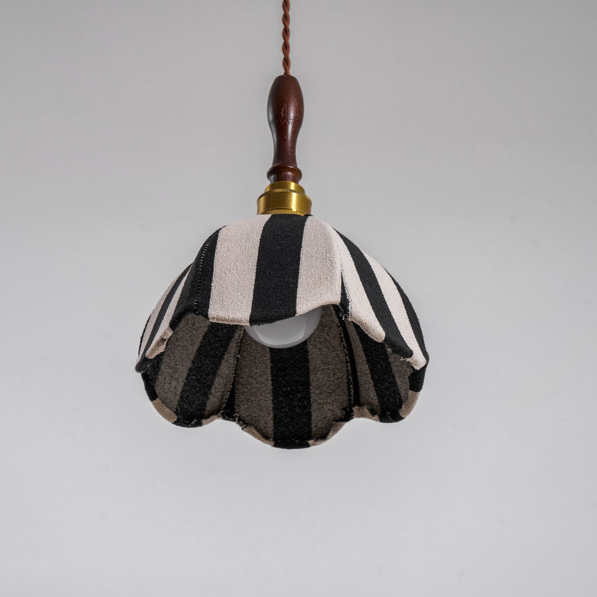 Striped Bell Pendant Light