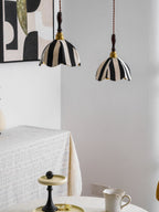Striped Bell Pendant Light