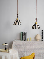 Striped Bell Pendant Light