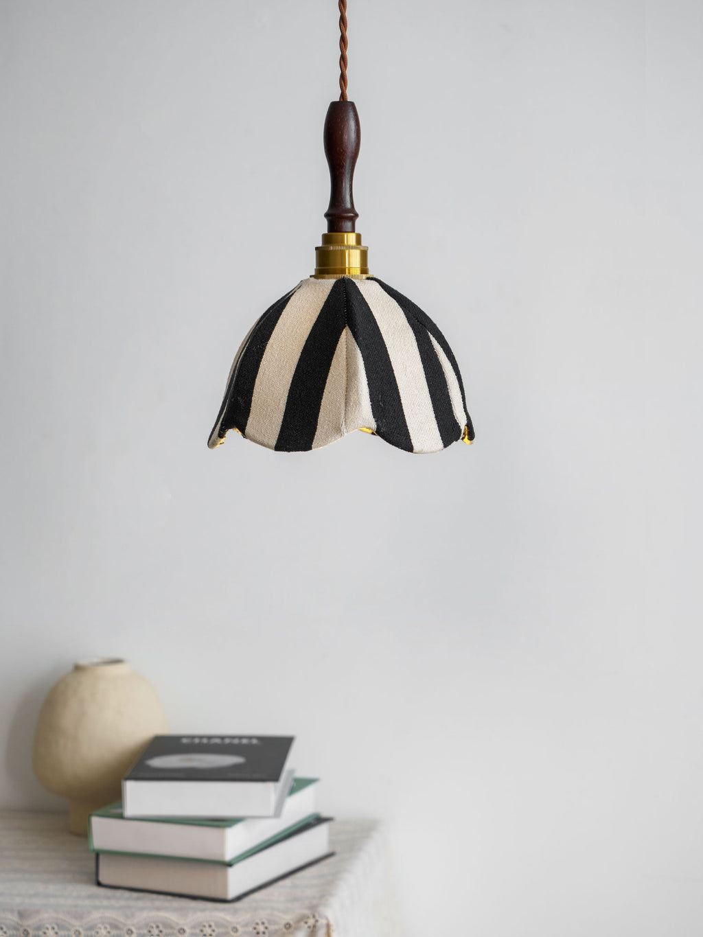 Striped Bell Pendant Light