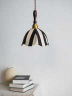 Striped Bell Pendant Light