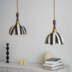 Striped Bell Pendant Light