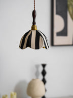 Striped Bell Pendant Light