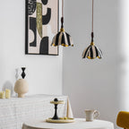 Striped Bell Pendant Light