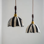 Striped Bell Pendant Light