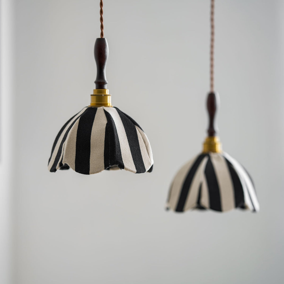 Striped Bell Pendant Light