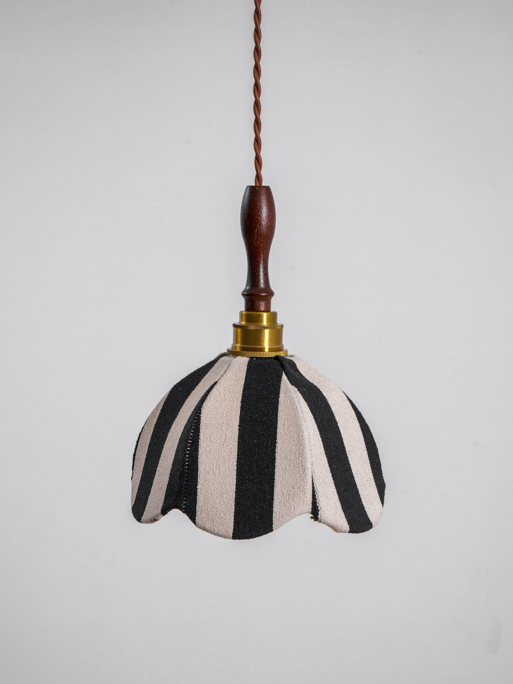 Striped Bell Pendant Light