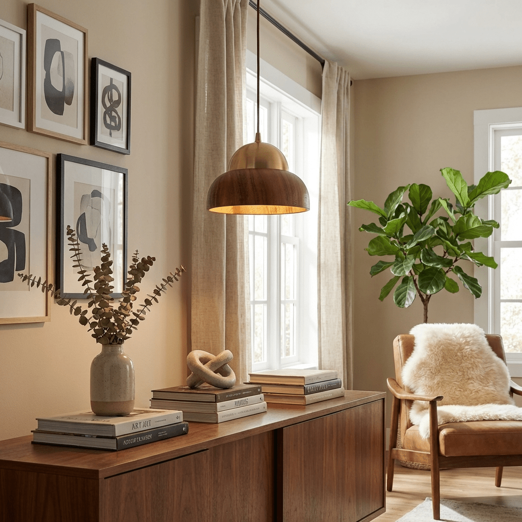 Bravon Wood Dome Pendant Lamp