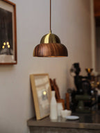 Bravon Wood Dome Pendant Lamp