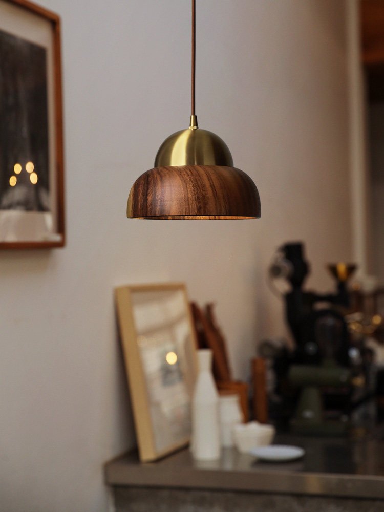 Bravon Wood Dome Pendant Lamp