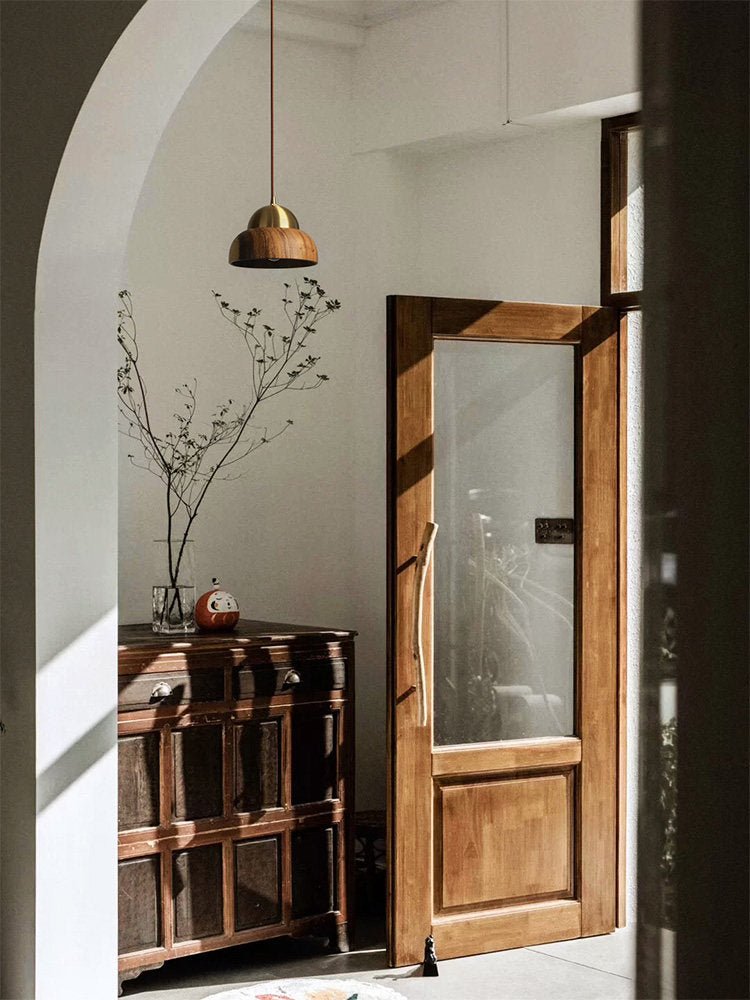 Bravon Wood Dome Pendant Lamp