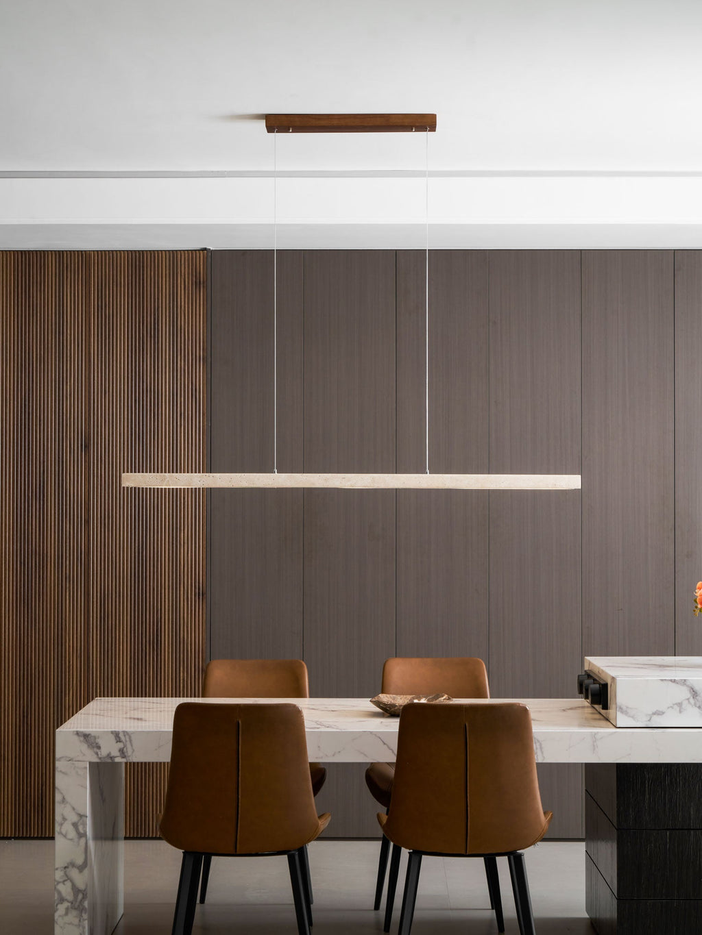 Linear Travertine Pendant Lamp