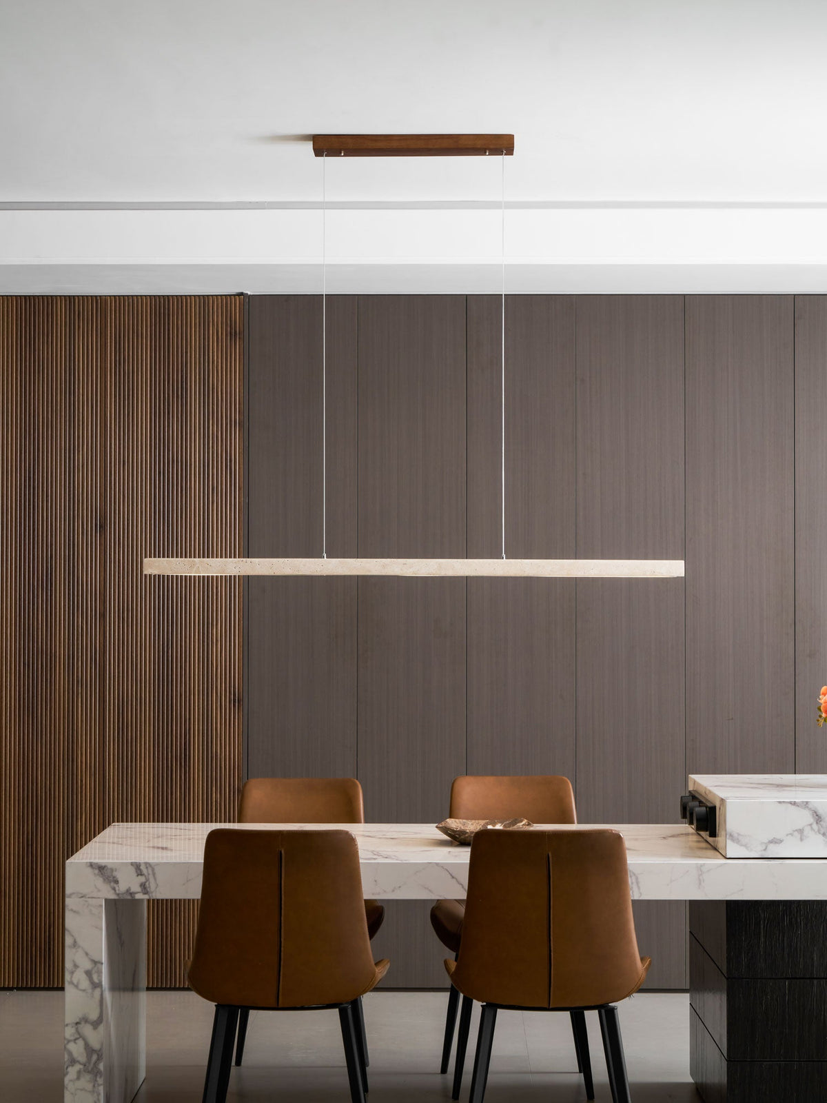 Linear Travertine Pendant Lamp