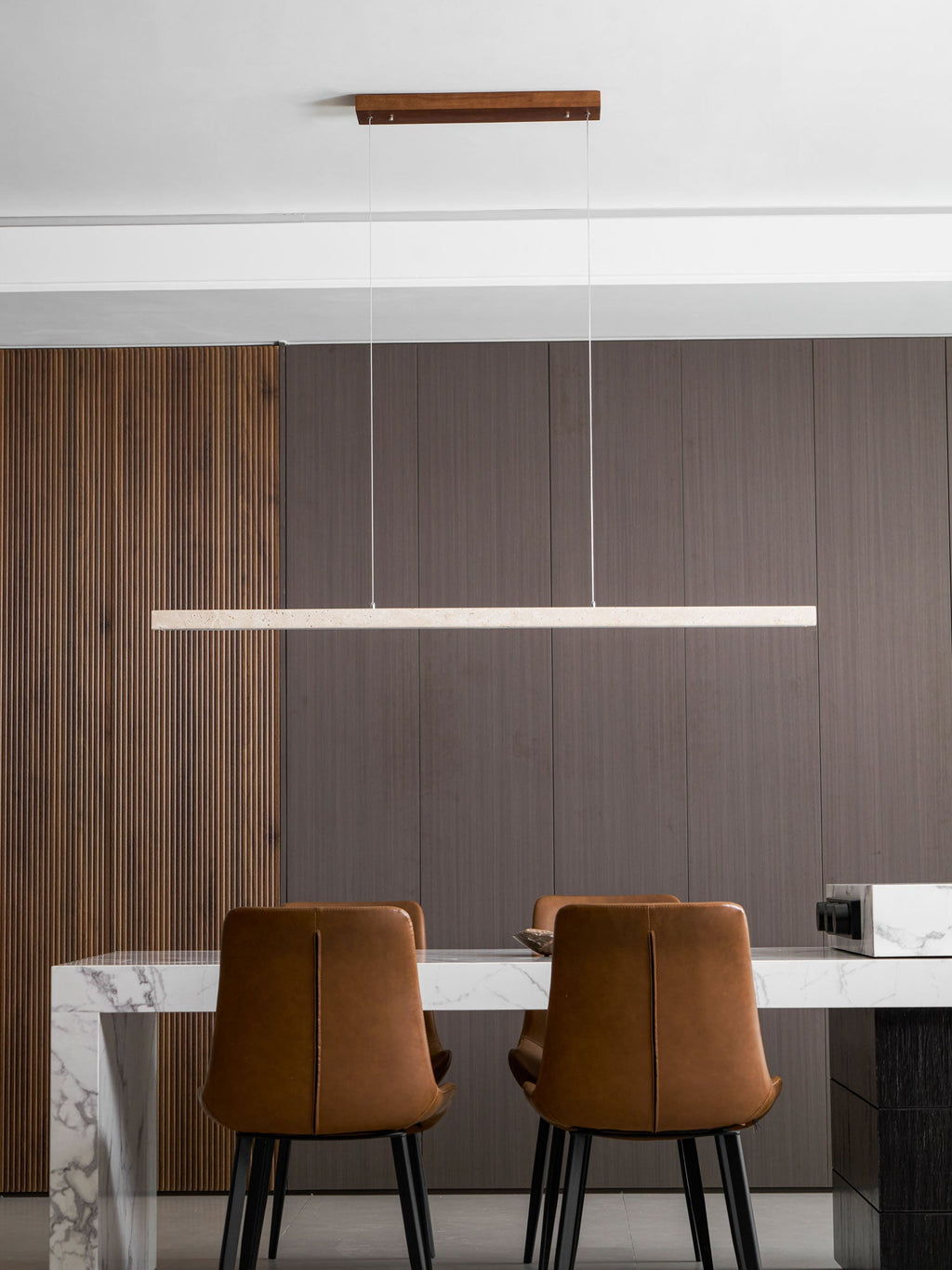Linear Travertine Pendant Lamp