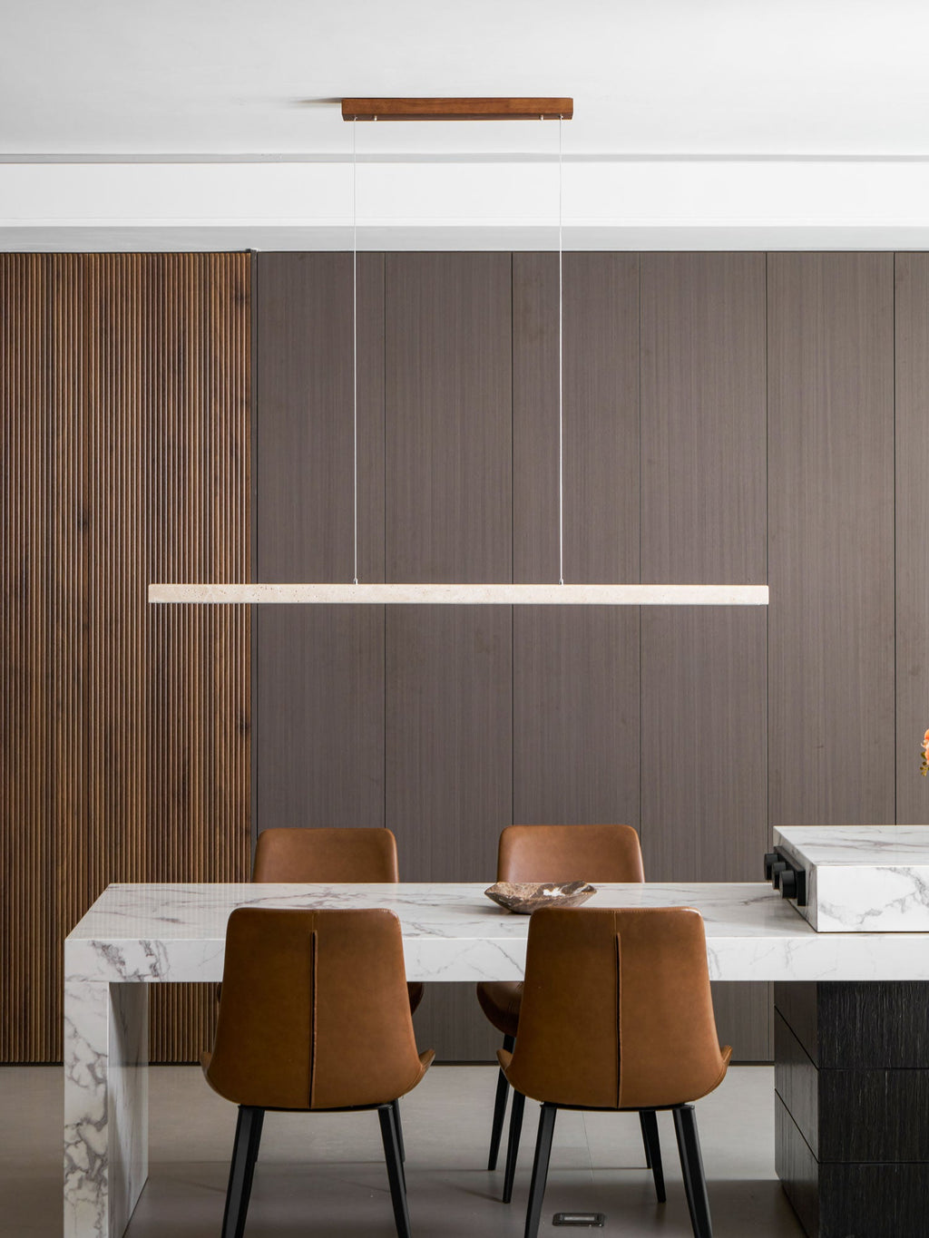 Linear Travertine Pendant Lamp