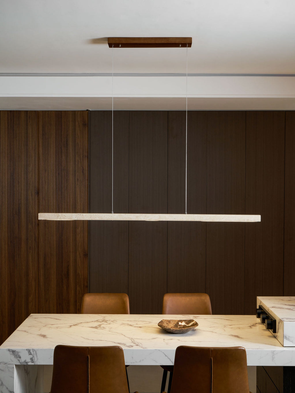 Linear Travertine Pendant Lamp