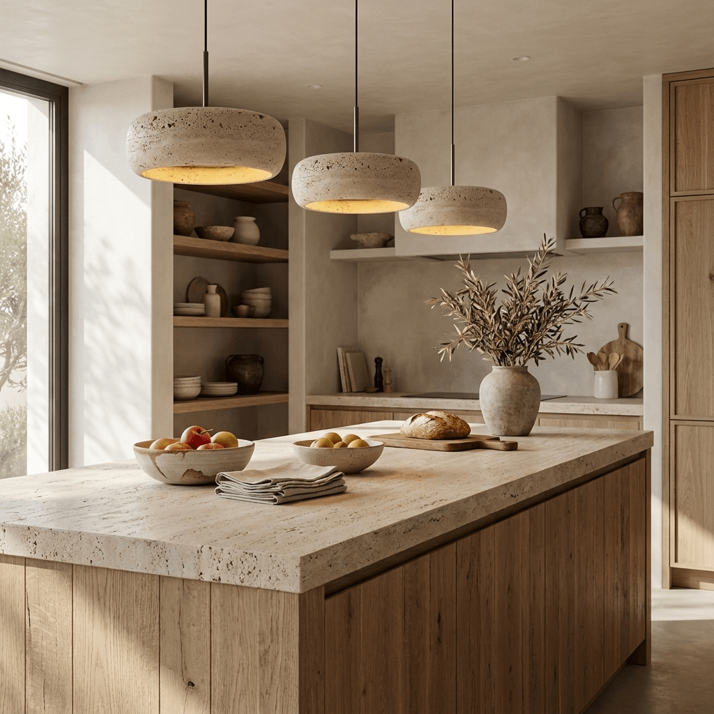 Donut Travertine Pendant Lamp