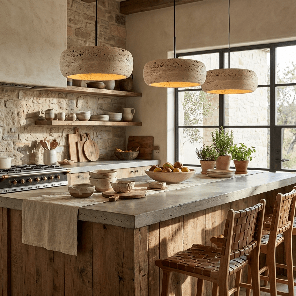 Donut Travertine Pendant Lamp