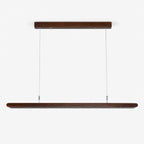 Louvered Wood Linear Pendant Light