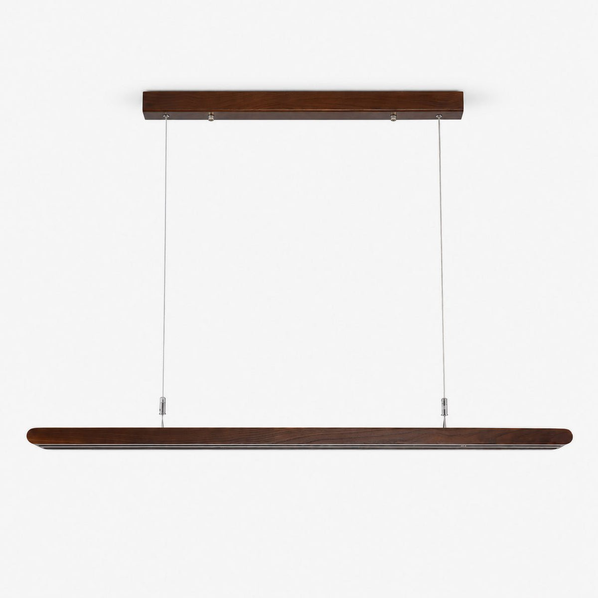 Louvered Wood Linear Pendant Light