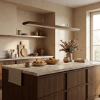 Louvered Wood Linear Pendant Light