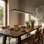 Louvered Wood Linear Pendant Light