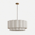 Fabric Petal Cylinder Pendant Lamp