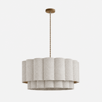Fabric Petal Cylinder Pendant Lamp