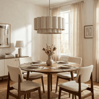 Fabric Petal Cylinder Pendant Lamp