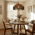 Mariel Rattan Fringe Pendant Light