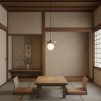 Travertine Disk Pendant Light