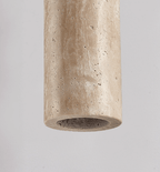 Travertine Cylinder Disc Pendant Light