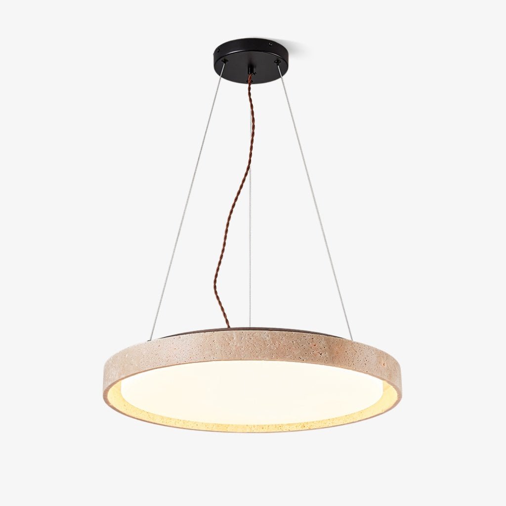 Travertine Circle LED Pendant Light