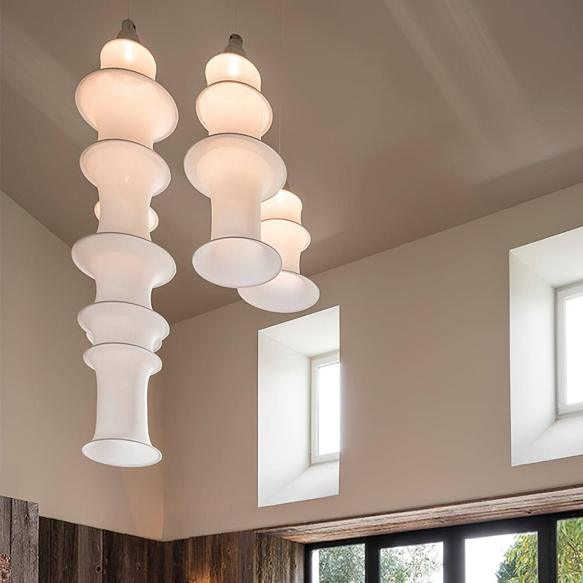 Tiered Column Pendant Light