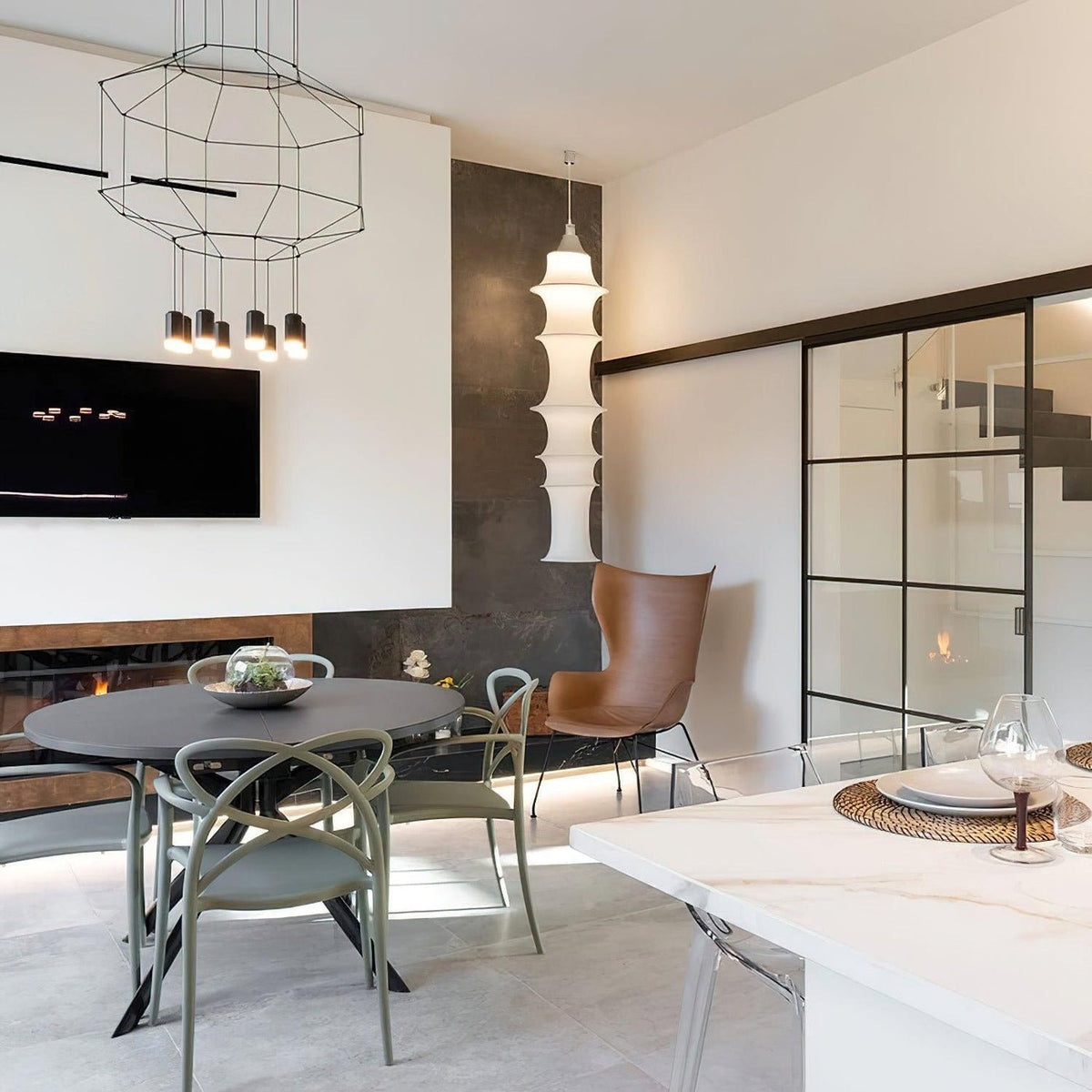 Tiered Column Pendant Light