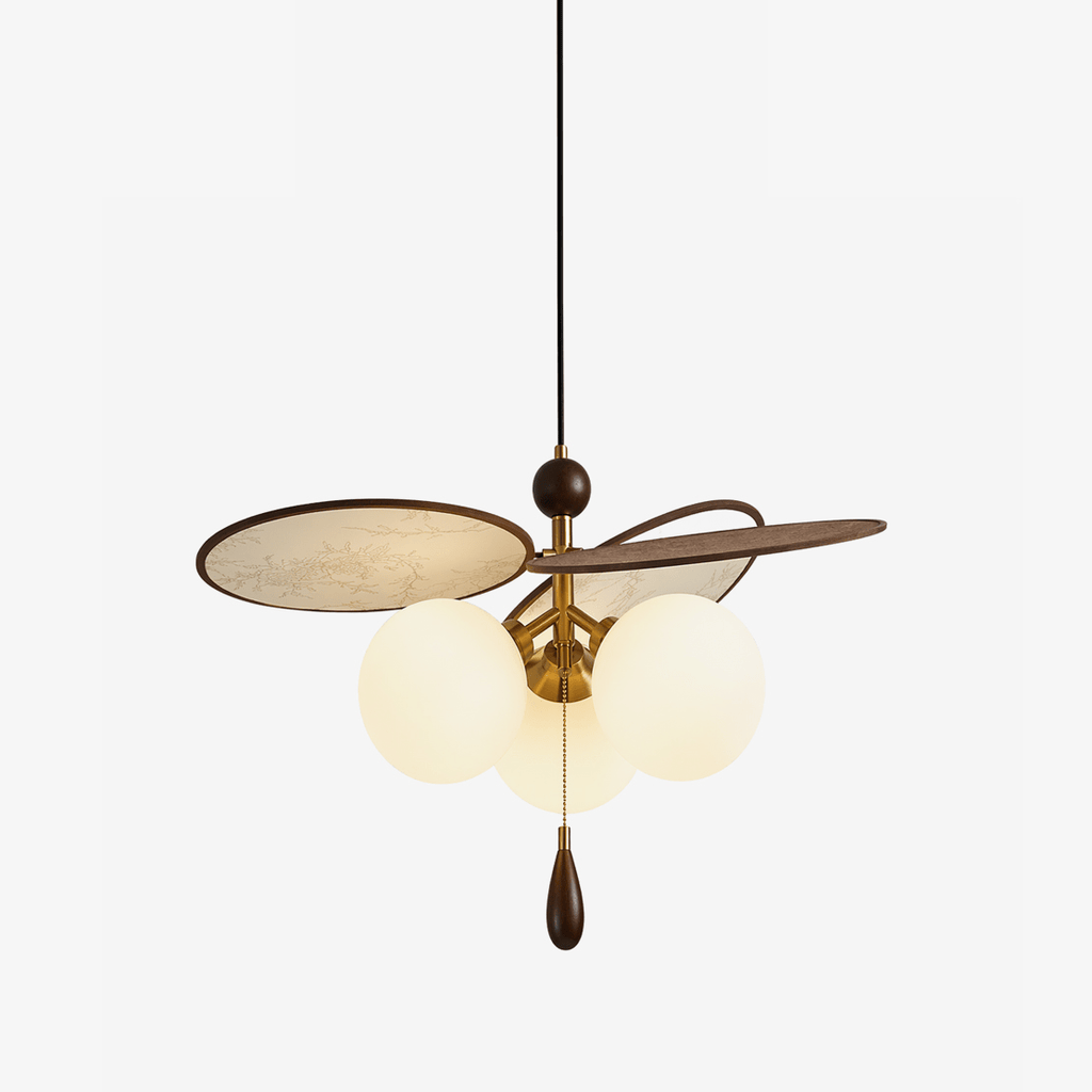 Vintage Floral Disc Chandelier