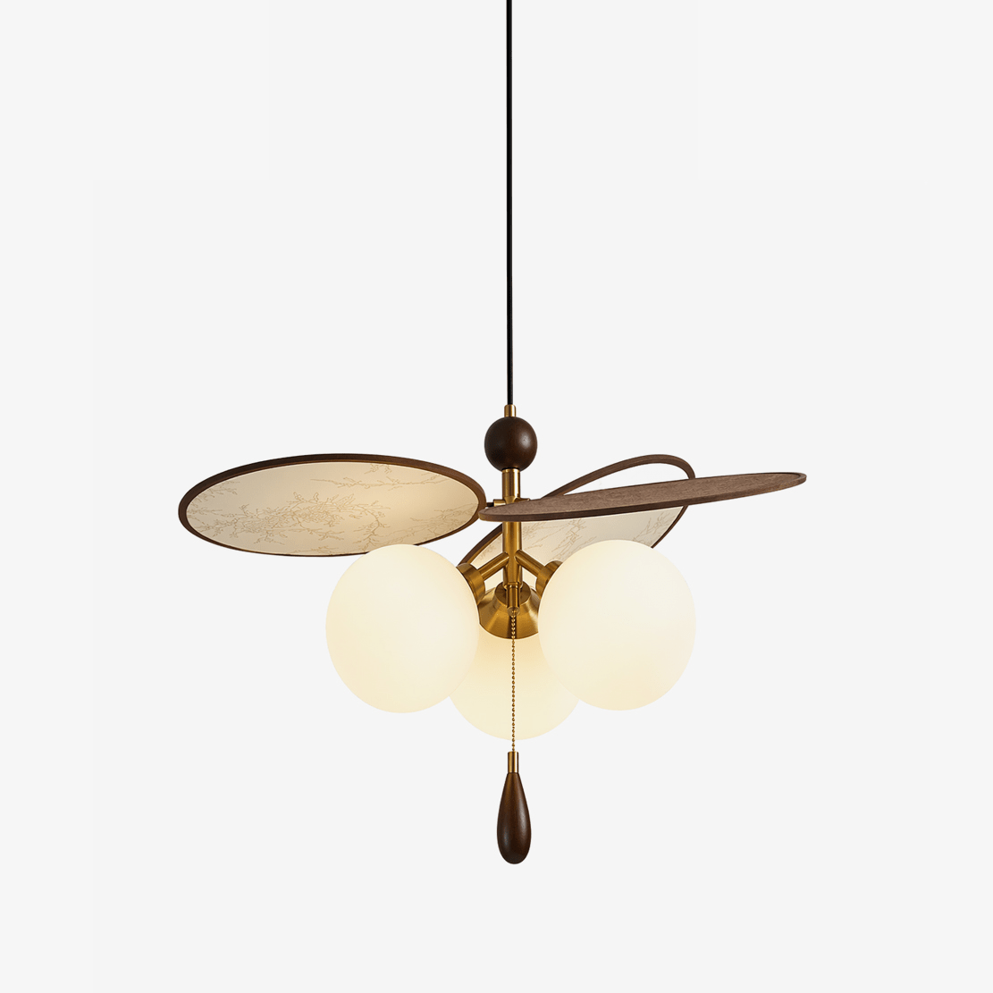 Vintage Floral Disc Chandelier
