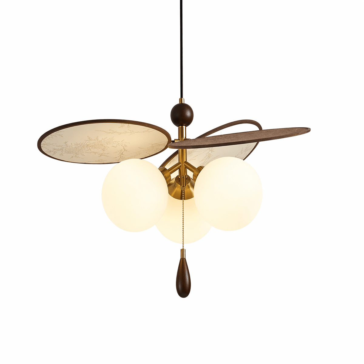 Vintage Floral Disc Chandelier