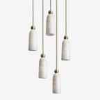 Alabaster Bell Cluster Pendant Lamp