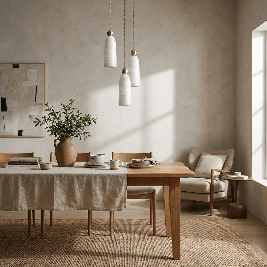 Alabaster Bell Cluster Pendant Lamp