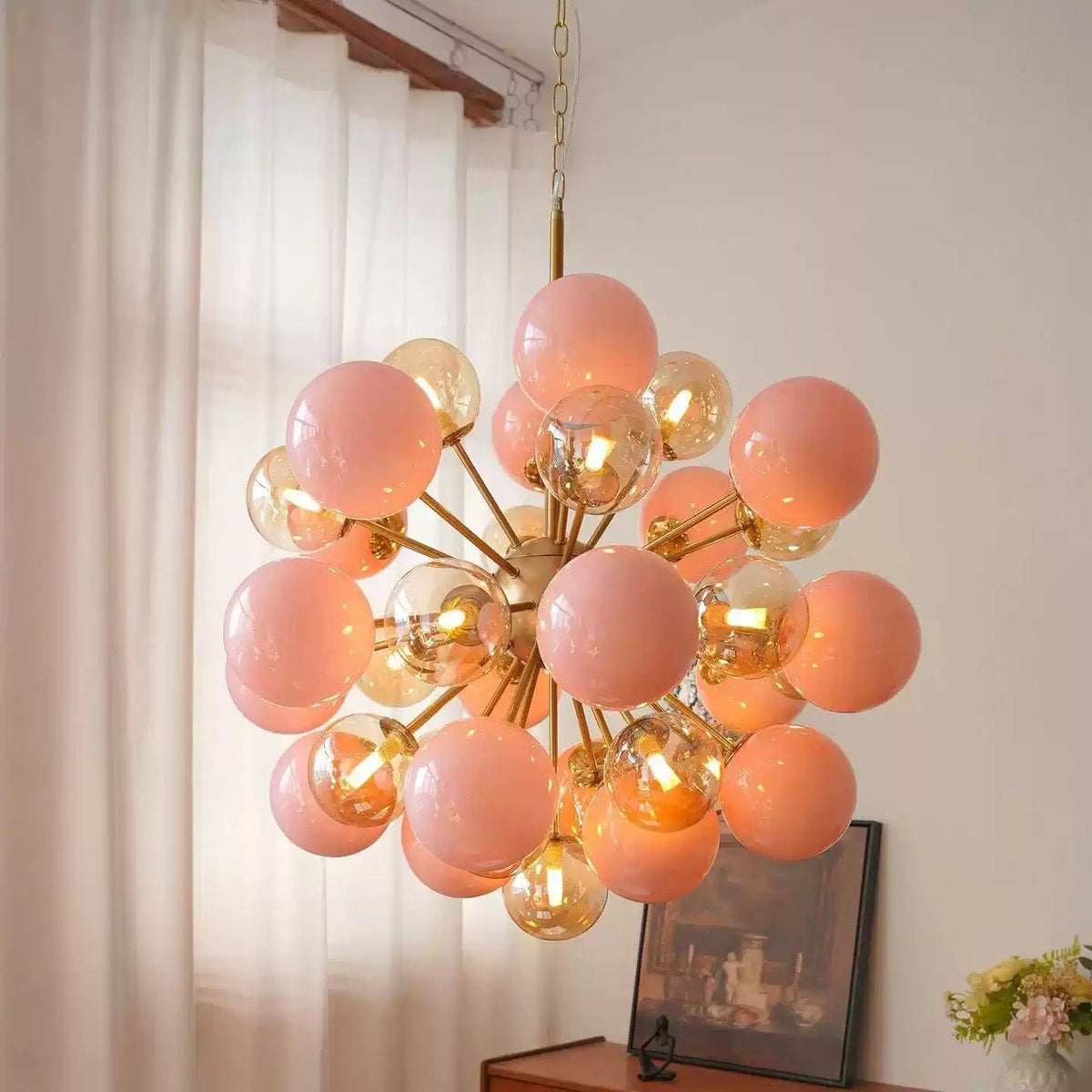 Pomelia Glass Globe Sputnik Chandelier